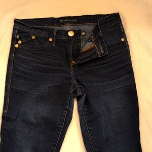 Rock & Republic Kassandra 8S short Blue Jeans and gold accents